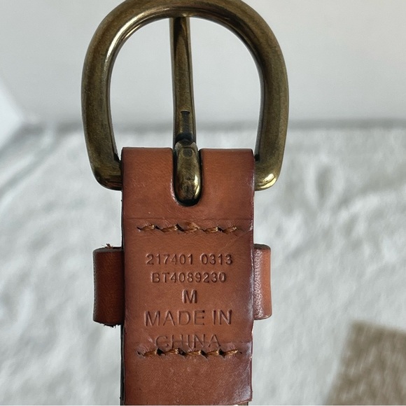 Fossil Women’s Size Medium Tan Leather Belt with Stitching - Picture 8 of 8